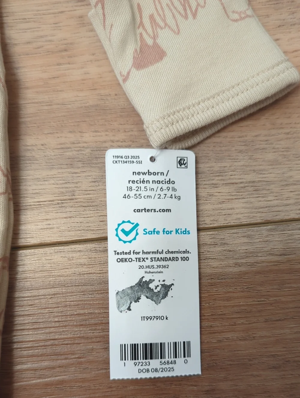 NWT Carter's Puppy Dog Zip Footies, NB